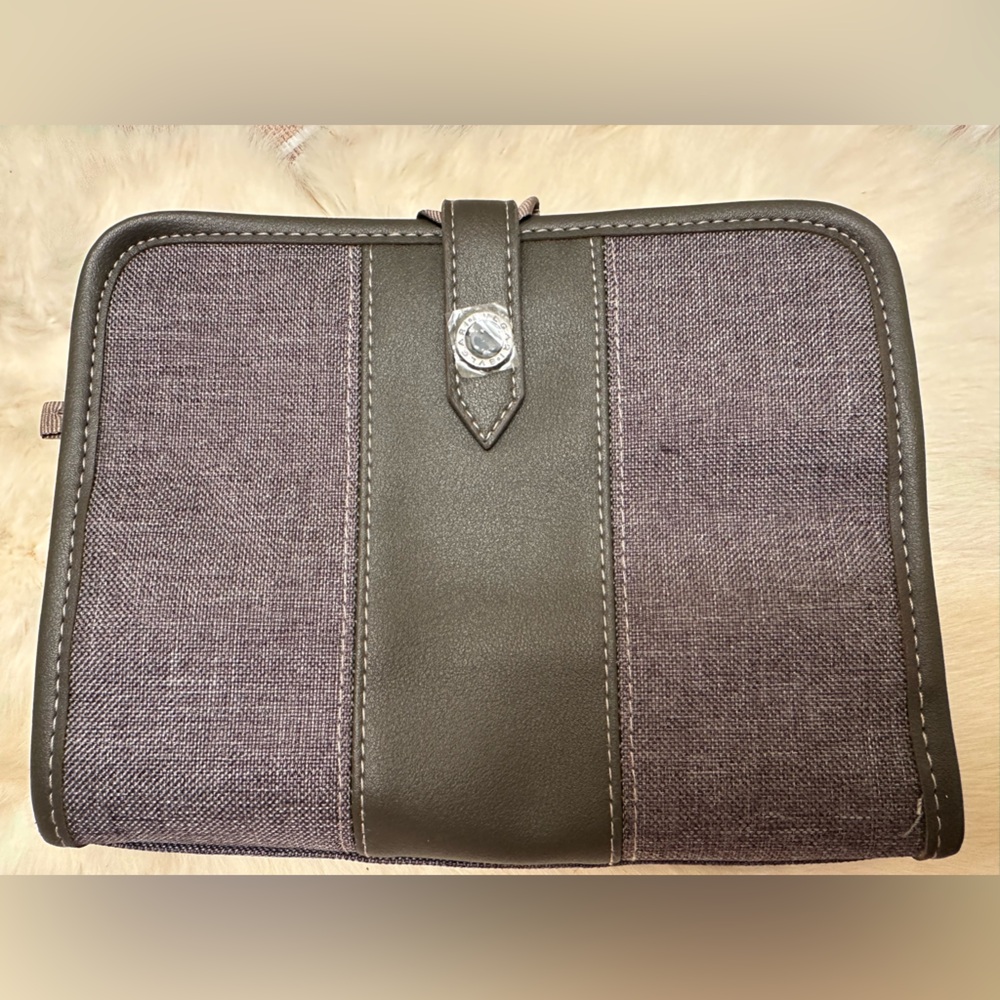 Bulgari Purple and Brown Toiletry Bag new